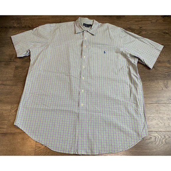 Ralph Lauren Other - EUC Mens Ralph Lauren Classic Fit short sleeve plaid button up cotton Size 2XLT